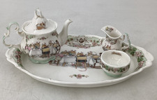 Royal Doulton Brambly Hedge Tea Service Set 1990 Plate, Teapot, Creamer & Pot