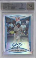 2008 Bowman Chrome Prospects Prospect Refractor Austin Jackson BGS 9 Auto 0p8