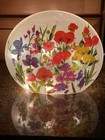 Moon Shape Frosted Crackled Glass Light Flowers 9.5" Plug in Hand Painted — photo 8