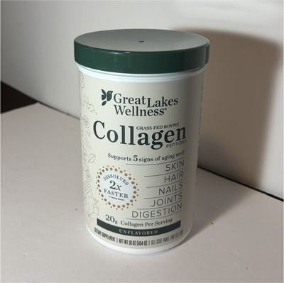 #ad Great Lakes Wellness Collagen Peptides Powder Grass Fed Unflavored 16 oz $16.00