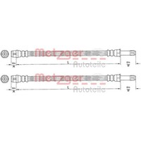 2X Metzger BremsschlÄUche Hinten AM Bremssattel Beidseitig Passend FÜR VW