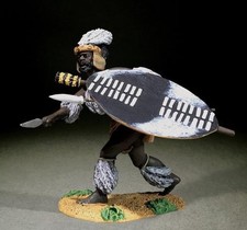 20196 - Zulu Attacking Low with Spear uThulwana Regiment - Zulu - W Britain