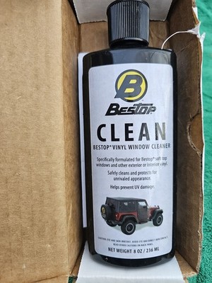 Bestop Vinyl Window Cleaner and Protectant Jeep Soft Tops 8oz Interior Ext Best