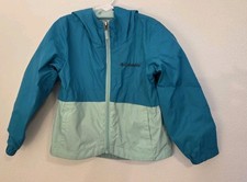 Columbia Girls Zilla Lined Wind/ Rain Hooded Jacket Size XXS 4/5