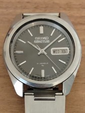 Seiko 5 Actus Automatic Day-Date 7019 Vintage Mens Watch Black Japan