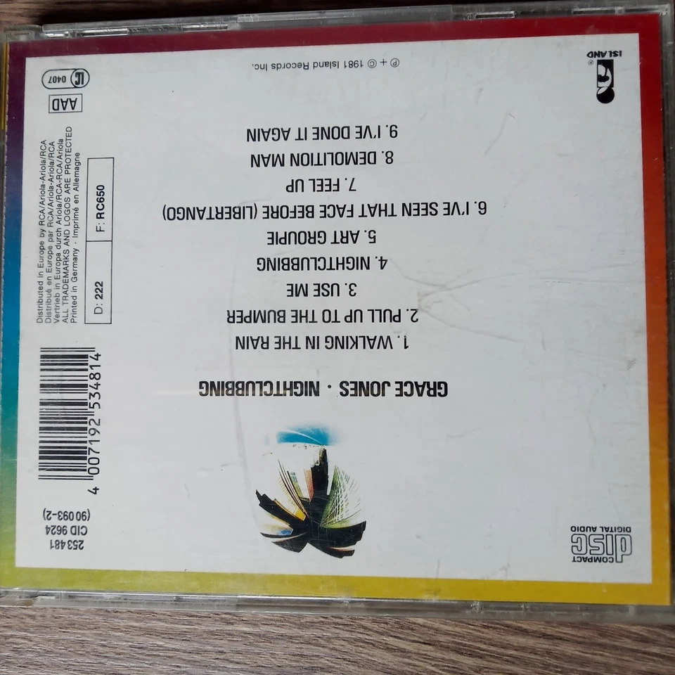 Grace Jones - Nightclubbing - CD 1981 - Bild 2 von 2