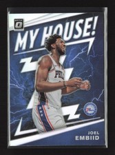 2019-20 Donruss Optic My House! Holo Prizm Joel Embiid #4 Philadelphia 76ers