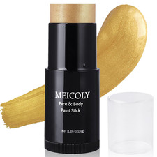 Gold Face Body Paint Stick 1.06 Oz ,Cream Blendable Face Paint,Sweatproof Waterp