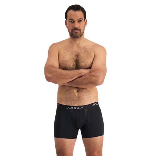 2 x Mens Jockey Chafe Proof Pouch Black/Grey Underwear - Picture 2 of 7