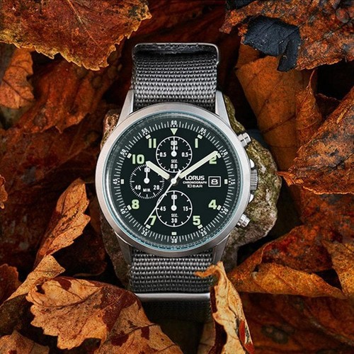 LORUS Military Chronograph Watch Grey Watch - Gem