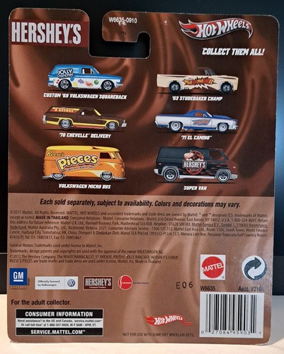 Hot Wheels Hershey's Reese's Pieces Volkswagen Micro Bus Real Riders Pop Culture - Picture 8 of 8