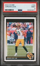2024 PANINI SCORE #102 JORDAN LOVE PSA 9