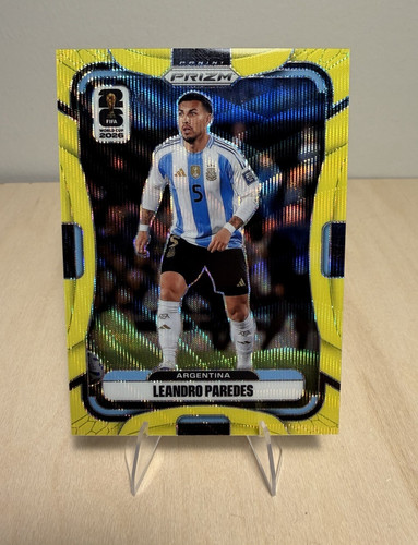 Leandro Paredes 2026 Prizm FIFA World Cup Yellow Wave Prizm /180 #7 Argentina