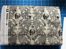 Jo-Ann Skull Lace Beige Fabric