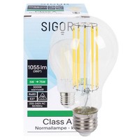 Led-Filament-Lampe Klar E27 A70 Supereffizient Klasse Sigor 6160301