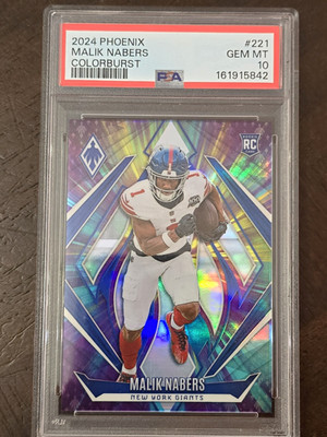 2024 Panini Phoenix - Rookies Malik Nabers #221 Color Burst /10 (RC)