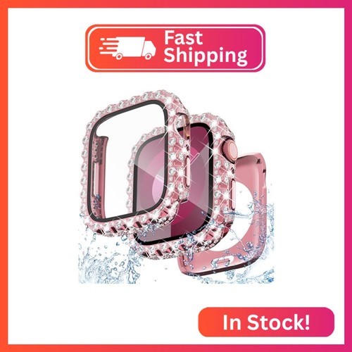 NewWays 2 in 1 Waterproof Bling Case Series 10 42mm for Apple Watch Screen Prote