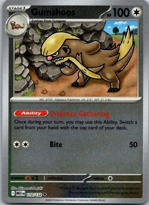 Gumshoos -ME01: Mega Evolution 110/132 NM Reverse Holo