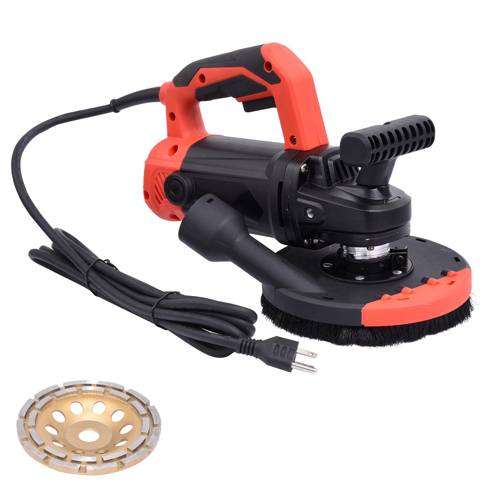 6 inch Concrete Planer 1800W with Dust Extraction Shroud and Diamond Cup Wheel