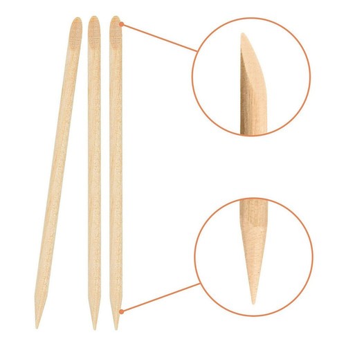 Nail Art Tool Kit Portable Orange Wooden Cuticle Remover Set for All Users - Picture 7 of 48