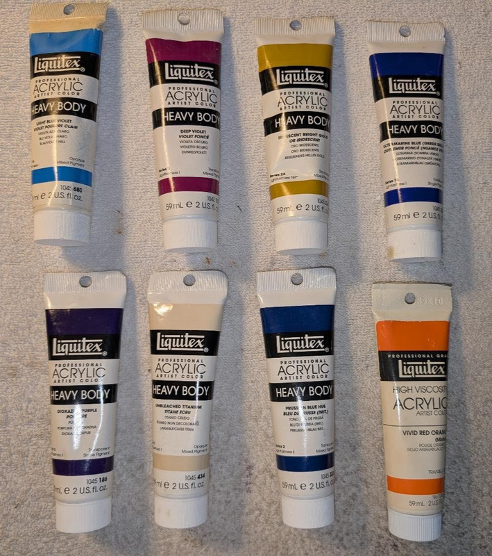 8- Liquitex Professional Artist Heavy Body Acrylic Paint (2 US fl oz) - **NEW**