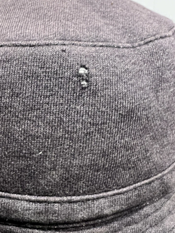 Винтажный 90-х годов Y2K ведро шляпа Enyce Streetwear молнии карманы хип-хоп выцветший черный OSFA - Изображение 2 из 4