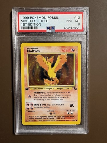Moltres (1st Edition) graded PSA 8 for sale on eBay