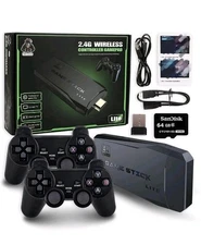 Retro Game Console TV Stick 64GB 4K HDMI | 20,000+ Classic Games | 2 Wireless...