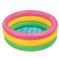 60cm/90cm/114cm Baby Swimming Pool 3 Color Rainbow Round PVC Inflatable Child...