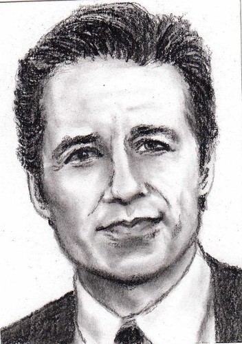 ACEO Original Art card -The X-Files- David Duchovny - Fox Mulder- Luther