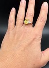 FAS 925 Sterling Silver Ring Yellow/Clear Cubic Zirconia Size 8 — photo 5
