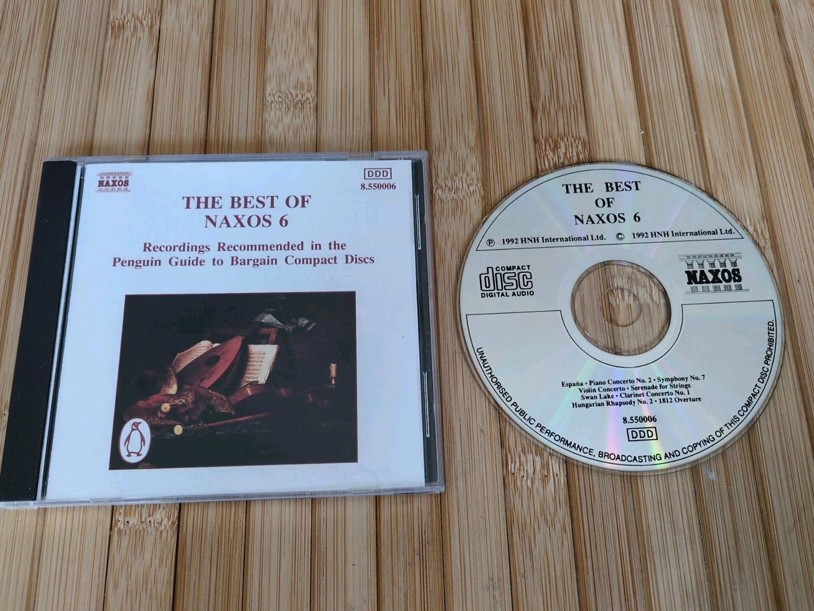Various Artists - The Best of Naxos 6 CD Album 1992 Chopin Dvorak Weber Liszt