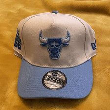 New Era 9FORTY Chicago Bulls NBA Adjustable Hat Cap White/Blue One Size