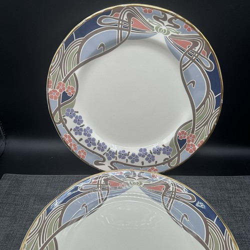 Liberty Of London Masons Ironstone Ianthe 2 Dinner Plates 10.5" Art Nouveau - Picture 11 of 13
