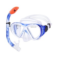 Kids Snorkel Set, Children Anti-Fog Diving Mask Swimming Goggles Dry Top Snor...