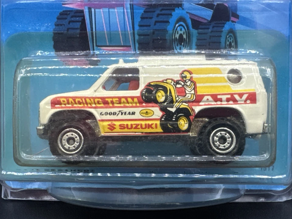 Hot Wheels Unpunch Trailbusters 1988 furgoneta blanca Baja Breaker equipo de carreras ATV 1517 Foto 2 de 4