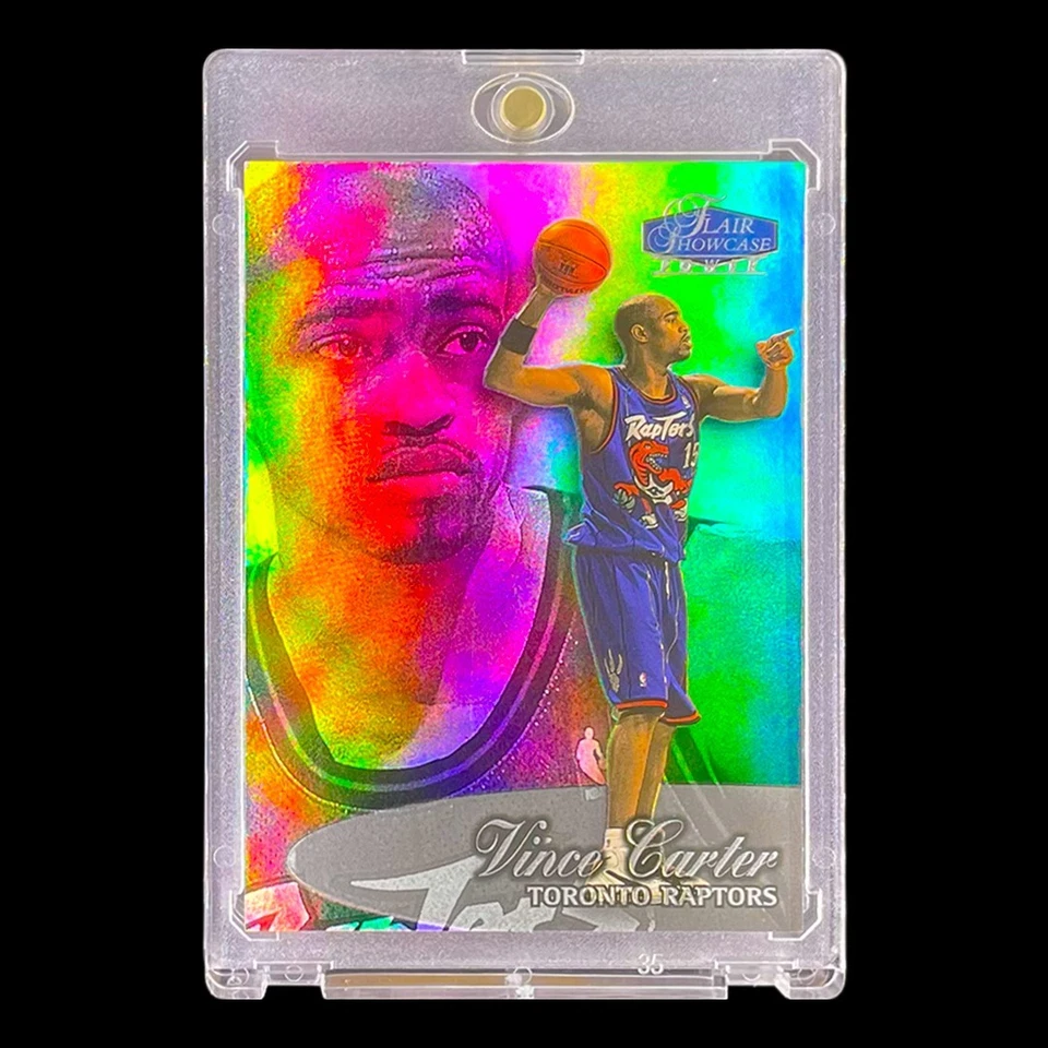 VINCE CARTER ROOKIE RAINBOW FOIL REFRACTOR HOLO Showcase Non Auto - RAPTORS - Image 3 of 4
