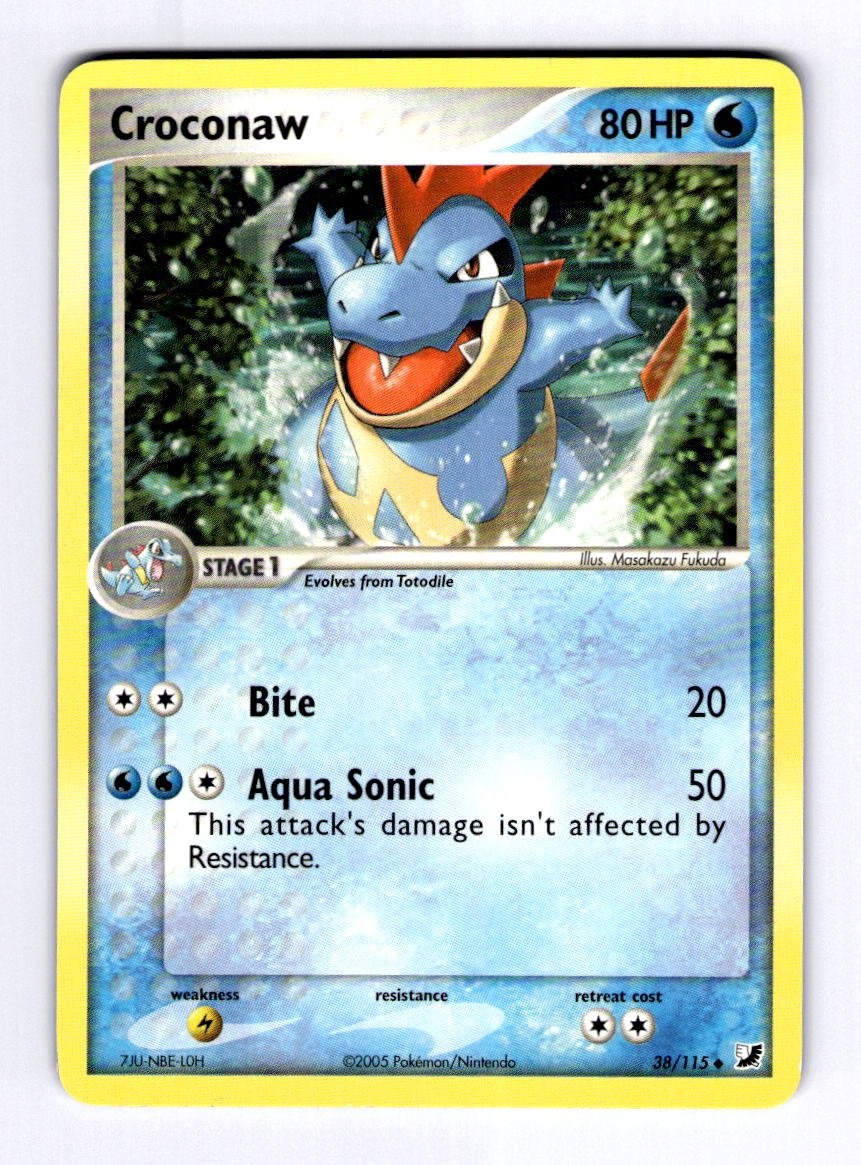 Croconaw Unseen Forces #38 (2005) Uncommon NM Pokemon