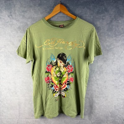 Ed Hardy Shirt Mens Large Christian Audigier California Tattoo Y2K Made In USA