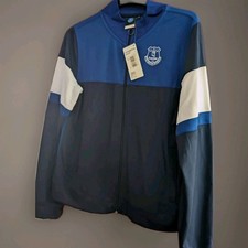 EVERTON FC WOMEN Ladies Football Zip Track Top Cut+Sow NAVY/WHT SIZE 18 UK BNWT