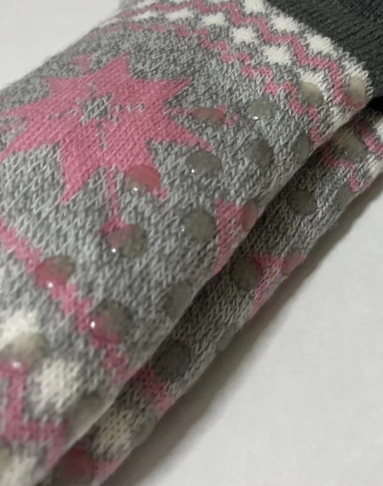 Moda por Mirabeau INVIERNO Copo de Nieve Sherpa Térmico Tejido Zapatilla Calcetines - Antideslizantes Foto 3 de 3