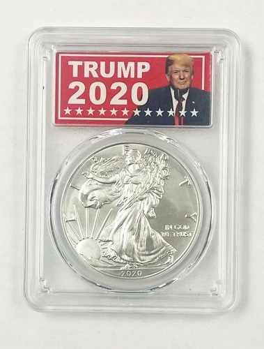 2020 US Fine .999 1oz Silver Eagle Trump Bullion Coin FDI Certified PCGS MS70