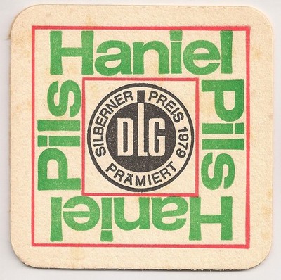 Schlossbrauerei Haimhausen - alter Bierdeckel ''Haniel DLG 1979 prämiert''
