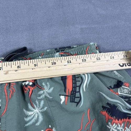 Patagonia Baggies Shorts Mens Small Green Tropical Print Nylon Swim Trunks Surf - Picture 12 of 14