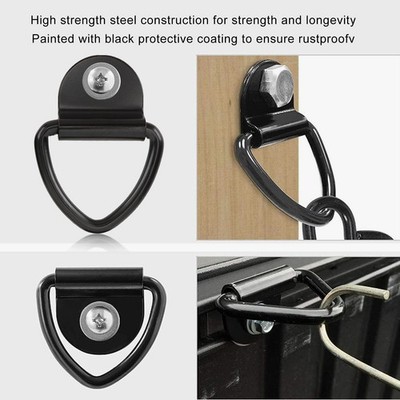 4x Truck Bed Tie Down Anchors Heavy Duty 3000lbs Breaking Strength Steel Eas SET