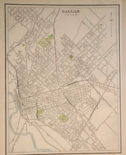1891 Map of the City of Dallas, Texas ~ (11x14)-#29