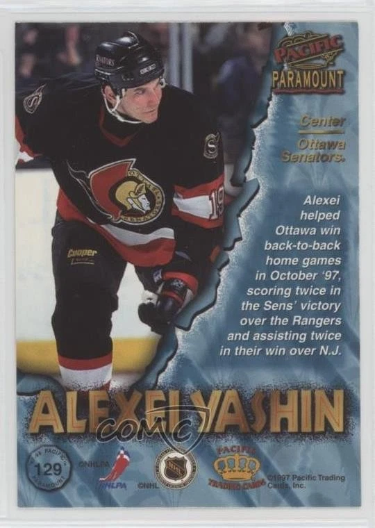 1997-98 Pacific Paramount Copper Alexei Yashin #129 - Image 2 of 2