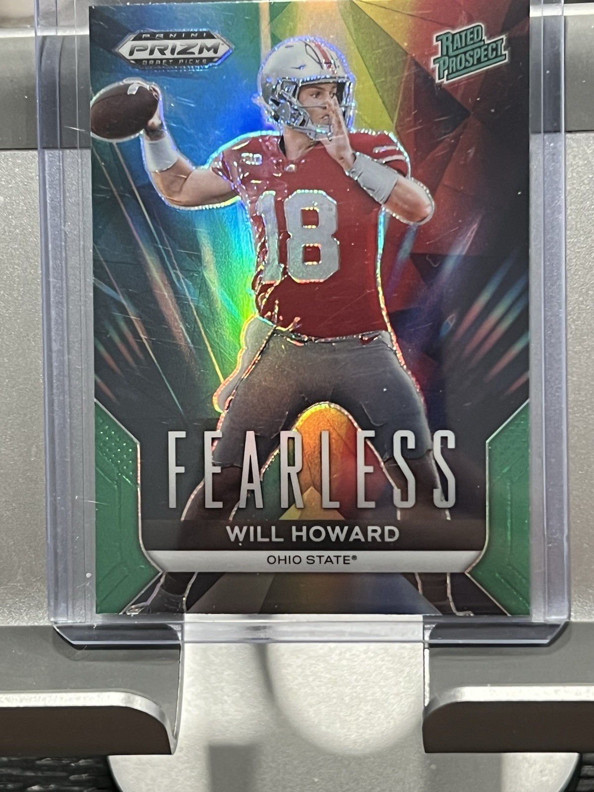 2024 Panini Prizm Draft Picks - Fearless Will Howard #F-WH Green Prizm (RC)