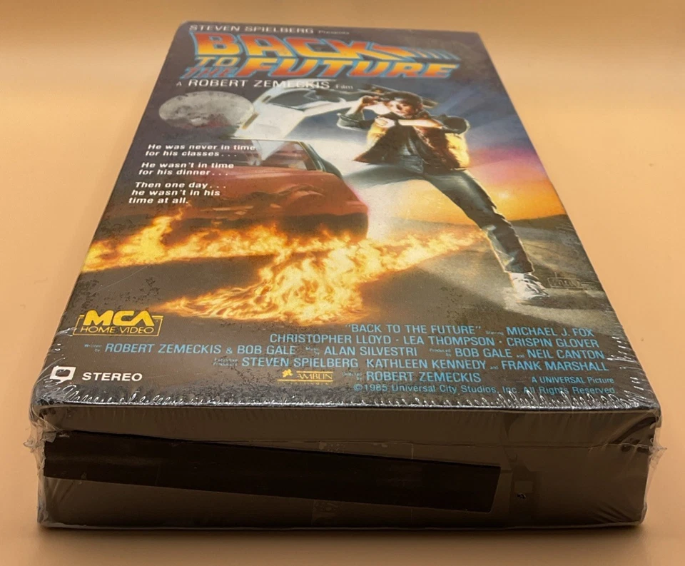 Back to the Future VHS 1989 Yellow MCA Logo Watermarks **SEALED NEW** - Image 3 of 4