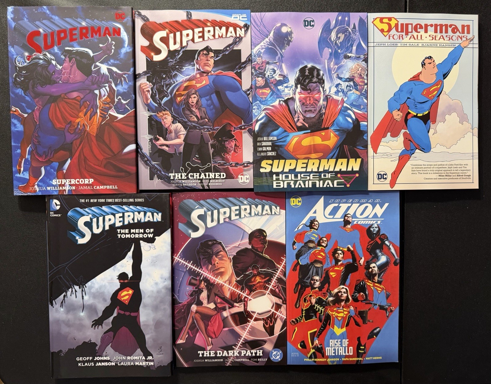 Superman 2023 hc tpb trade lot of 7 vol 1,2,3 #1-18 supercorp brainiac seasons